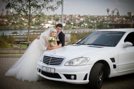 Автомобиль на свадьбу — Mercedes S класс W221 Long (белый)