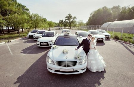 Автомобиль на свадьбу — Mercedes S класс W221 Long (белый)